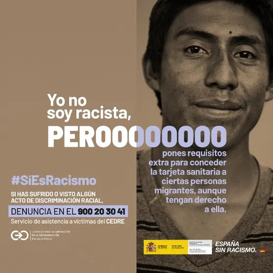 Cartel de la campaña "Sï es racismo"