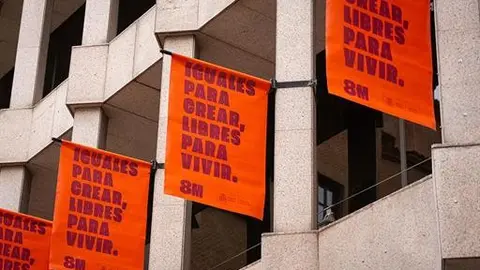 Banderolas por el Día Internacional de la Mujer del Ministerio de Cultura